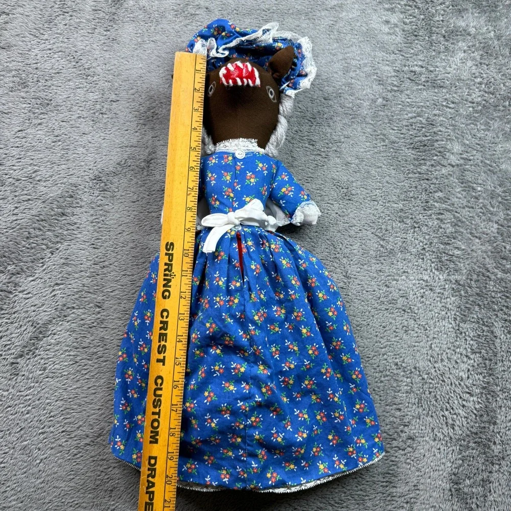 Vintage Little Red Riding Hood Topsy Turvy Doll 3-in-1 Red Blue Excellent 18in